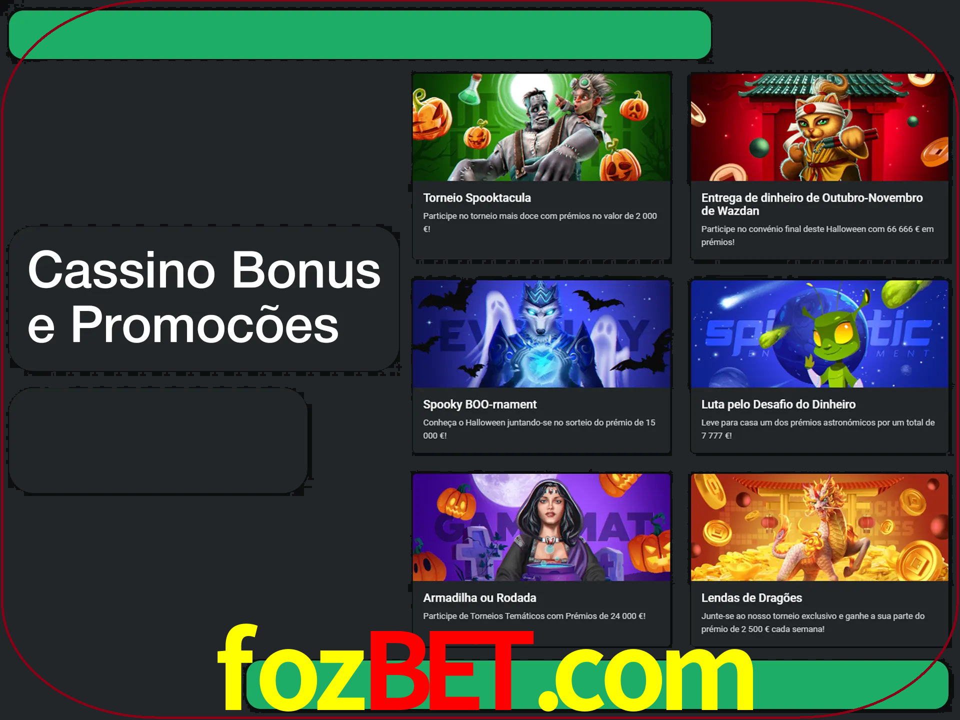 Verifique se há novos bônus de cassino para reivindicar.