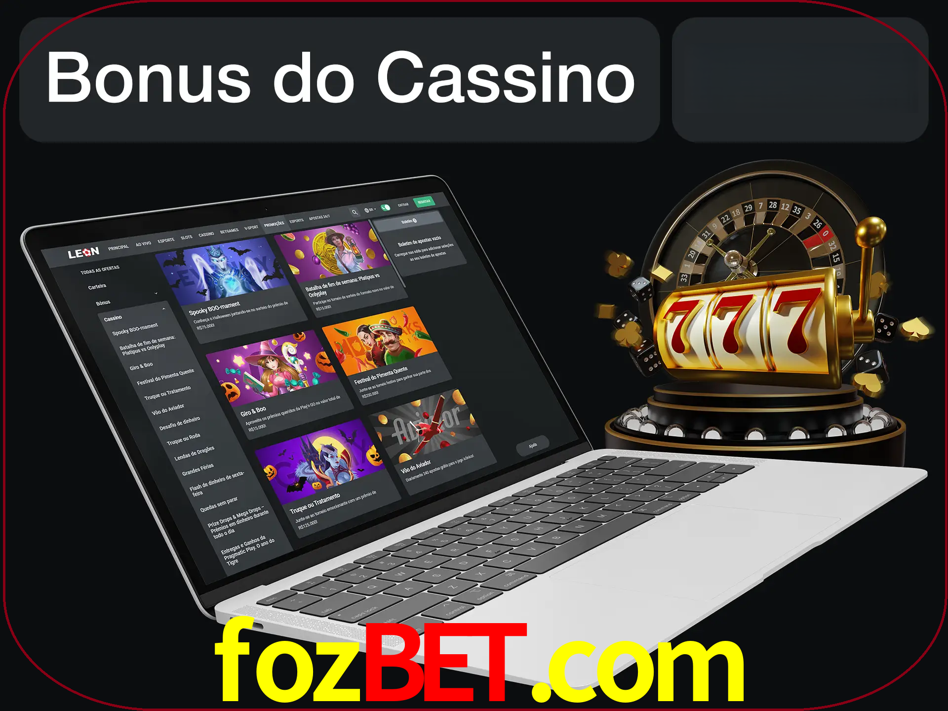 Use o bônus do cassino para começar melhor.